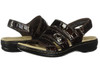 Footwear Clarks Women's Leisa Melinda Sandal Brown Patent Crocodile Synthetic