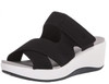 Footwear Clarks Women's Step Cali Wave Sandal Black Textile