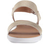 Footwear Lucky Brand Womens Madgey Open Toe Casual Slide Sandals Washed Gold