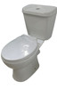 TOILET SET FRENCIA CLOSED COUPLED P/TRAP WHITE BUTTON FLUSH