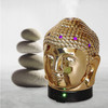 AROMAR OIL DIFFUSER ULTRASONIC CERAMIC HEAD GOLD WITH 7 COLOR LED LIGHTS 100ml 90604