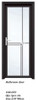DOOR BATHROOM ALUMINUM BLACK FROSTED DECOR GLASS #20-053 210X80CM