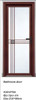 DOOR BATHROOM ALUMINUM BROWN/BLACK FROSTED DECOR GLASS #20-070 210X80CM