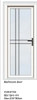 DOOR BATHROOM ALUMINUM WHITE FROSTED DECOR GLASS #20-070 210X80CM