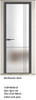 DOOR BATHROOM ALUMINUM ASH GREY FROSTED DECOR GLASS #ZP-8030 210X80CM