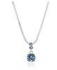Jewelry Fashion NINE WEST Women's Boxed Necklace/Pierced Earrings Set, Silver/Blue, One Size
