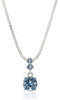 Jewelry Fashion NINE WEST Women's Boxed Necklace/Pierced Earrings Set, Silver/Blue, One Size