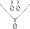 Jewelry Fashion NINE WEST Women's Boxed Necklace/Pierced Earrings Set, Silver/Blue, One Size