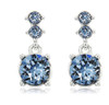 Jewelry Fashion NINE WEST Women's Boxed Necklace/Pierced Earrings Set, Silver/Blue, One Size