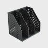 STATIONERY MAGAZINE HOLDER DELI 79003 3-SPACE DARK GREY