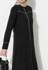 Gown Abaya Taupe / Black Zipper Front
