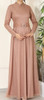 Dress Evening Occasion Black/Nude Shimmer
