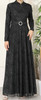 Dress Evening Occasion Black/Nude Shimmer