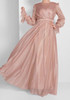 Dress Evening Sparkle Blush / Burgandy / Gold