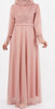 Dress Evening Sparkle Blush / Burgandy / Gold
