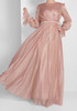 Dress Evening Sparkle Blush / Burgandy / Gold
