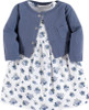 Baby Dress Luvable Friends Blue Floral / Yellow