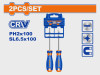 SCREWDRIVER SET 2PCS WADFOW WSS1302 SL6.5 X 100MM PH2 X 100MM
