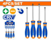 SCREWDRIVER SET 4PCS WADFOW WSS1204