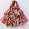 Hijab Scarf Satin Rhinestone Detail Assorted Colors