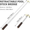 POOL CUE STICK BRIDGE LOW BRASS HEAD RETRACTABLE