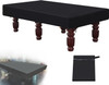 POOL BILLIARD TABLE COVER 8FT BLACK WITH STORAGE BAG