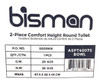 TOILET SET BISMAN P TRAP CLOSED COUPLED WHITE DUAL FLUSH ASPT4007S