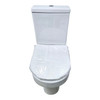 TOILET SET BISMAN P TRAP ROUND CLOSED COUPLED WHITE DUAL FLUSH ASPT4007S