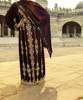 Gown Beaded Kaftan Stonework Chocolate  / Peach