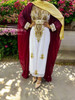 Gown Beaded Kaftan Burgandy / Emerald