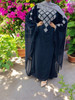 Gown Beaded Kaftan Butterfly Black / White