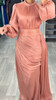 Dress Evening Occasion Peach / Mint / Silver