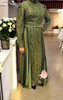 Dress Evening Occasion Satin Olive / Taupe