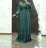 Dress Evening Occasion Plus Size Green / Peach