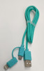 USB CABLE MICRO + LIGHTING IPHONE DATA QUICK CHARGE FAST 2IN1