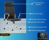 CHAIR OFFICE A5500 COMFORT CREST LEATHER HIGH BACK