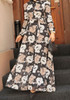 Dress Line Floral Plus Size Mauve / Black