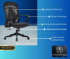 CHAIR OFFICE B809 COMFORT CREST MESH BACK