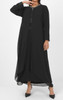Gown Abaya Evening Occasion Dress Plum / Black