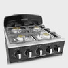STOVE 4 BURNER MYSTIC 20" BLACK MY-ST4QZ921-PHCC-B