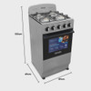 STOVE 4 BURNER MYSTIC 20" GREY MY-ST4QZ921-PHCC-GY