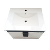 BATHROOM WALL HUNG CABINET WOLLATON WHITE & BROWN WITH MIRROR 2 DOORS PVC 23.6"X18"X19" GNC-DC9WB24H