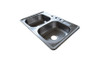 SINK DOUBLE BOWL KALIMBA 22G 33"X22"X6-1/2" GKS-TYK3322 NO WASTE