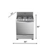 STOVE 6 BURNER WHIRLPOOL LWFR3200D 30" SILVER 1Y