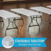 PLASTIC TABLE WHITE FOLDING LIFETIME 6FT 80272 1210103