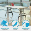 PLASTIC TABLE WHITE FOLDING LIFETIME 6FT 80272 1210103