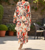 Dress Floral Lined Black / Orange