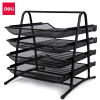 STATIONERY FILE TRAY DELI 9184 4-TIER BLACK