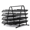 STATIONERY FILE TRAY DELI 9184 4-TIER BLACK