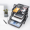 STATIONERY FILE TRAY DELI 9184 4-TIER BLACK